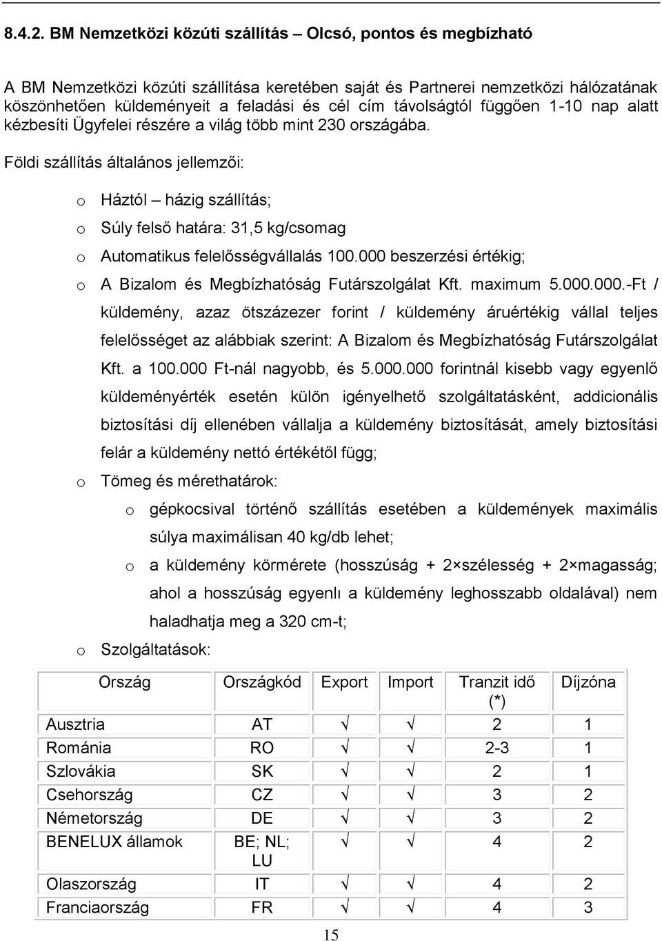távolságtól függően 1-10 nap alatt kézbesíti Ügyfelei részére a világ több mint 230 országába.
