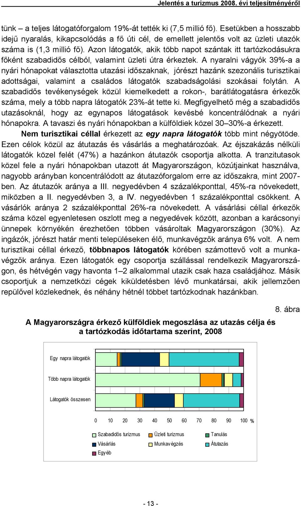 Azon látogatók, akik több napot szántak itt tartózkodásukra főként szabadidős célból, valamint üzleti útra érkeztek.