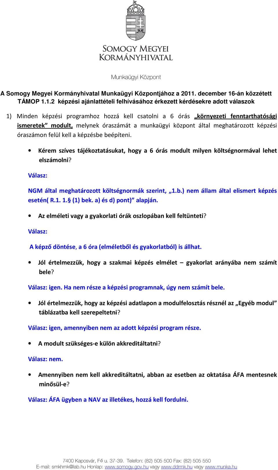 -án közzétett TÁMOP 1.
