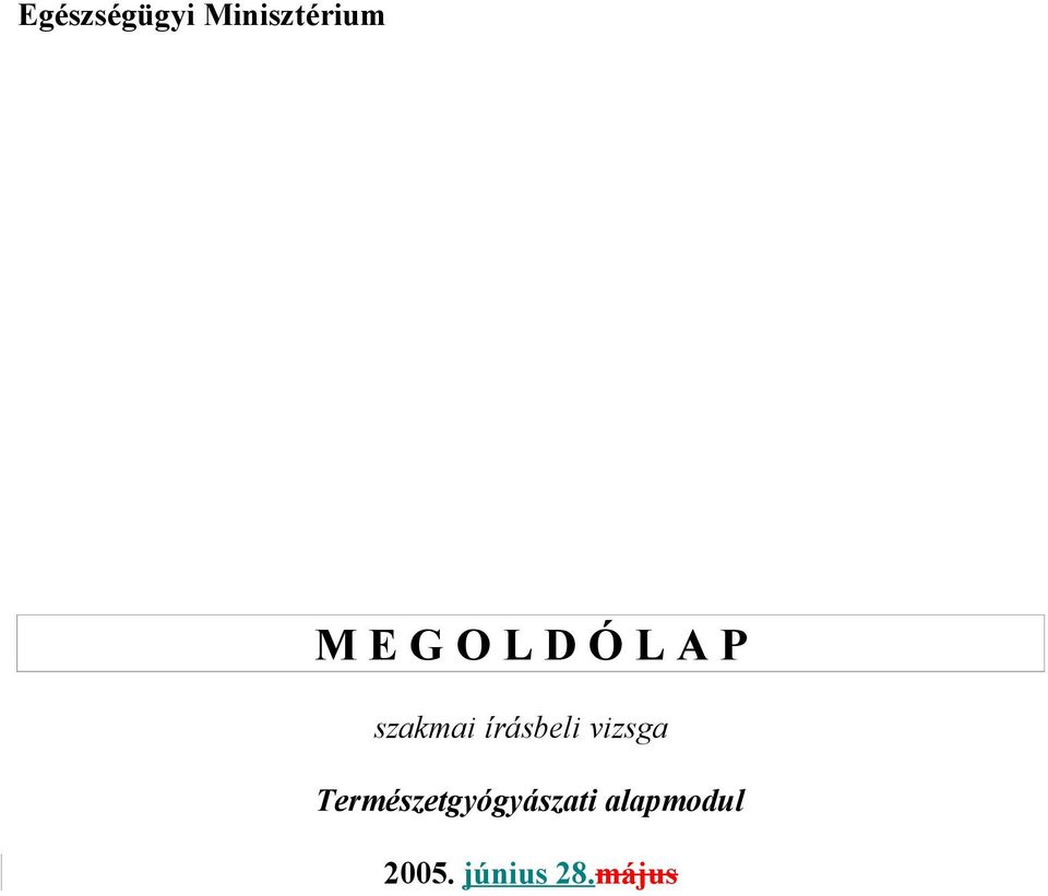 írásbeli vizsga