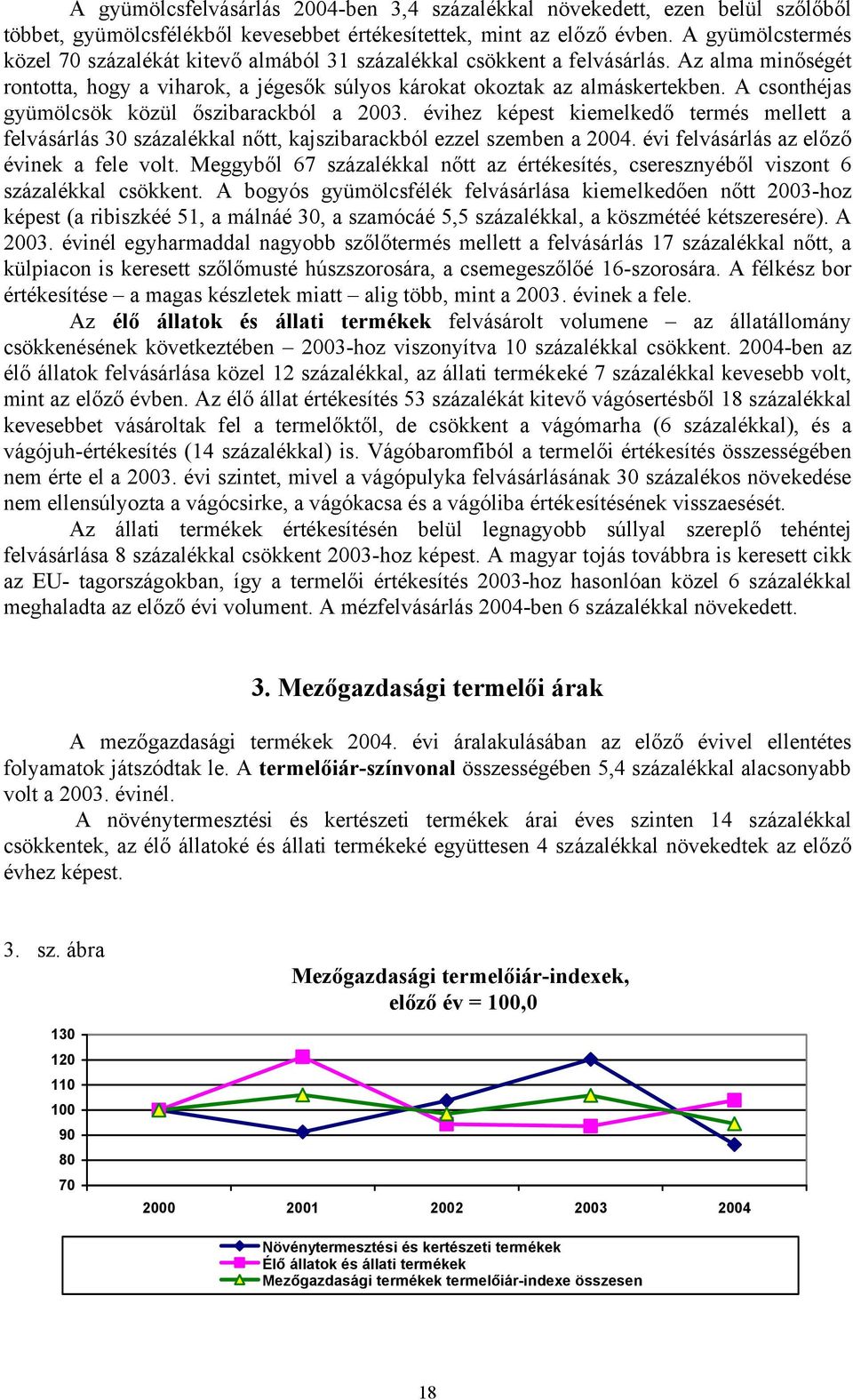 A csonthéjas gyümölcsök közül őszibarackból a 2003. évihez képest kiemelkedő termés mellett a felvásárlás 30 százalékkal nőtt, kajszibarackból ezzel szemben a 2004.