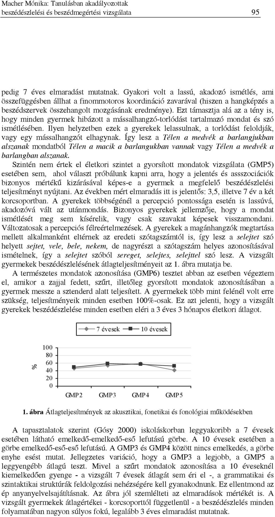 Ezt támasztja alá az a tény is, hogy minden gyermek hibázott a mássalhangzó-torlódást tartalmazó mondat és szó ismétlésében.