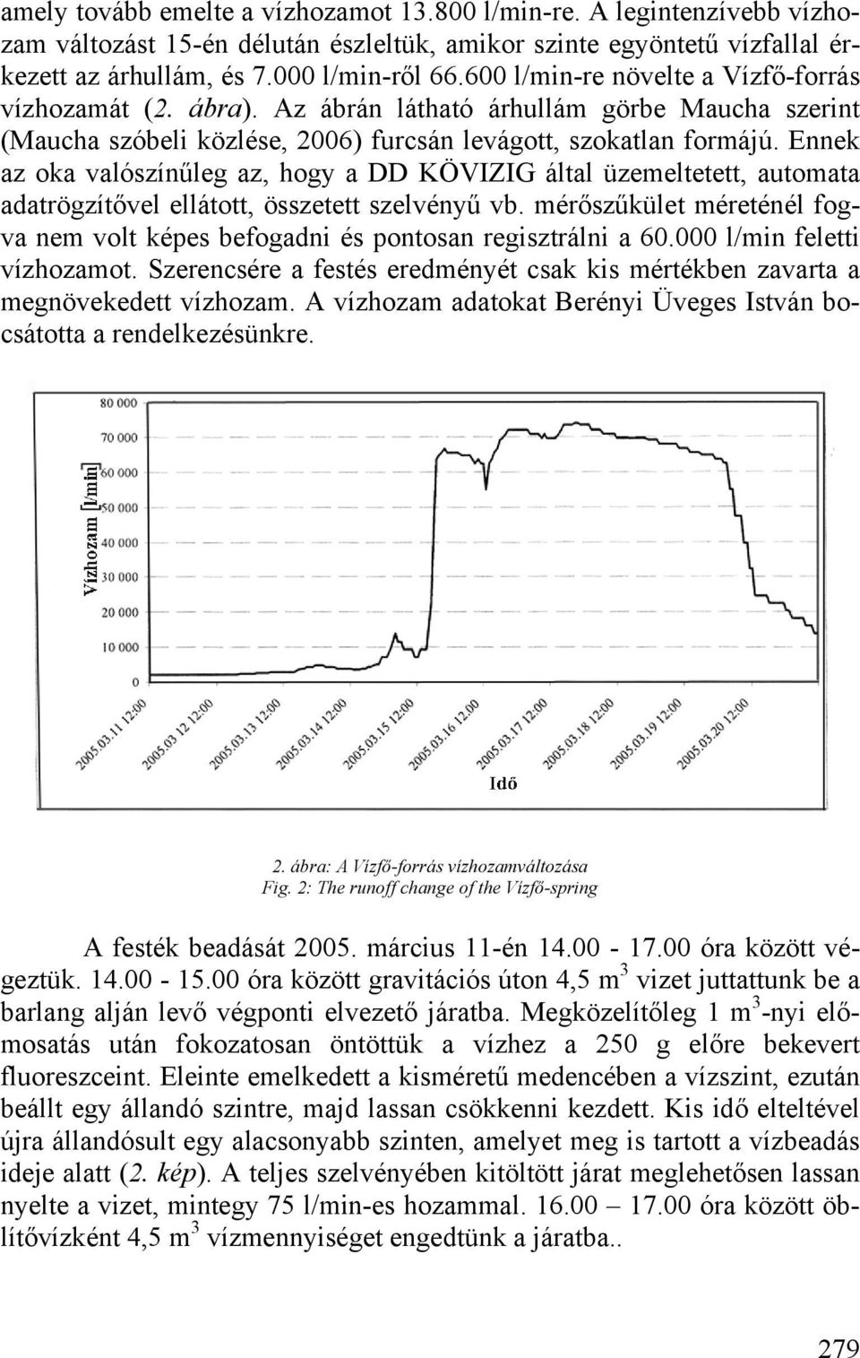 Ennek az oka valószínűleg az, hogy a DD KÖVIZIG által üzemeltetett, automata adatrögzítővel ellátott, összetett szelvényű vb.