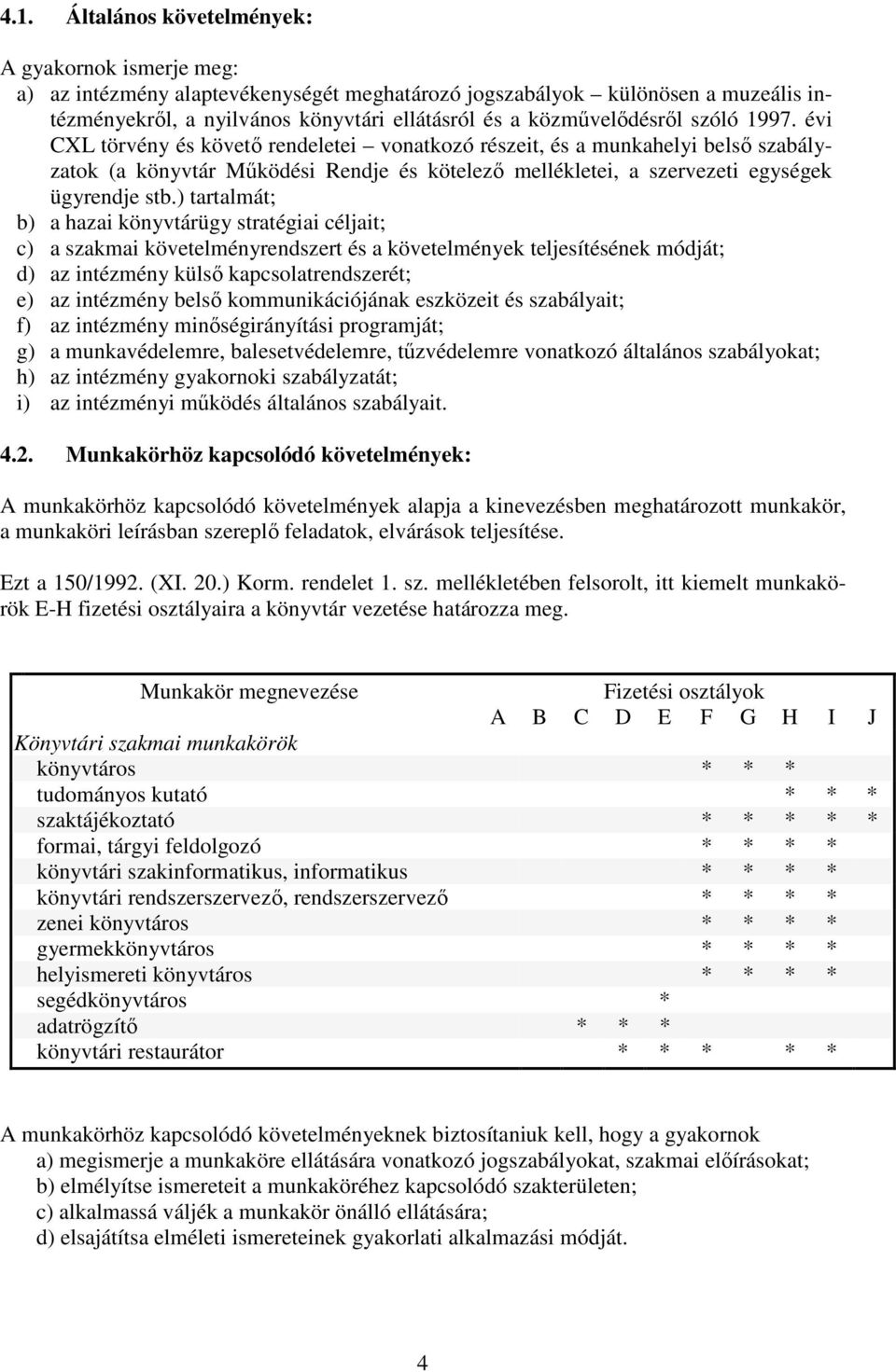 évi CXL törvény és követı rendeletei vonatkozó részeit, és a munkahelyi belsı szabályzatok (a könyvtár Mőködési Rendje és kötelezı mellékletei, a szervezeti egységek ügyrendje stb.