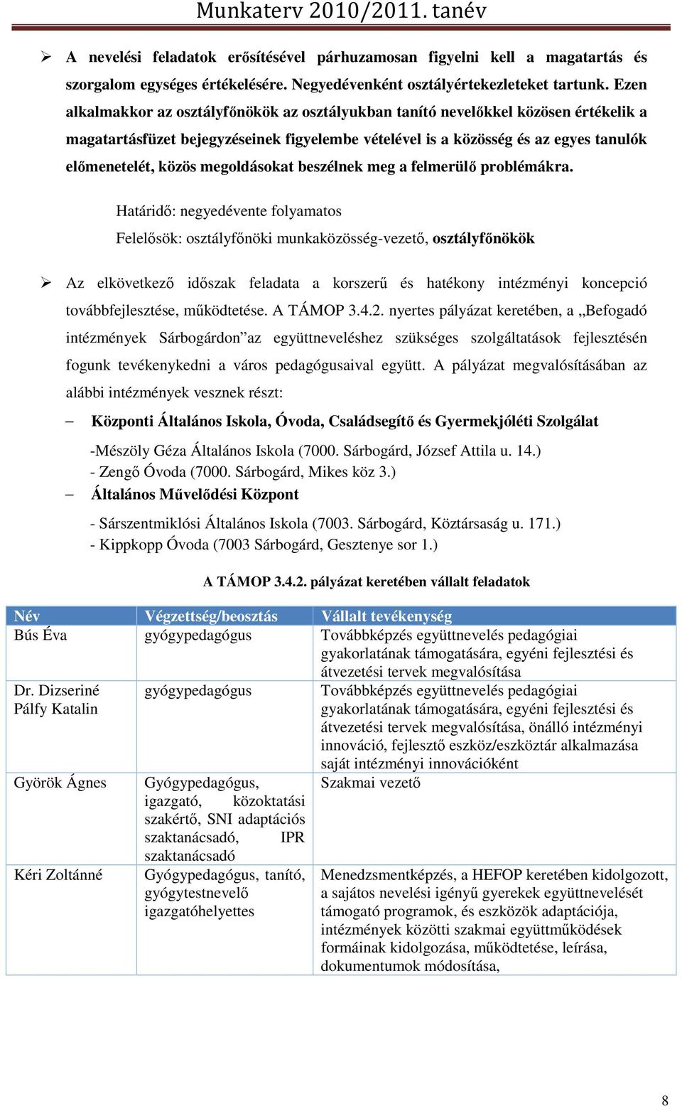 megoldásokat beszélnek meg a felmerülő problémákra.