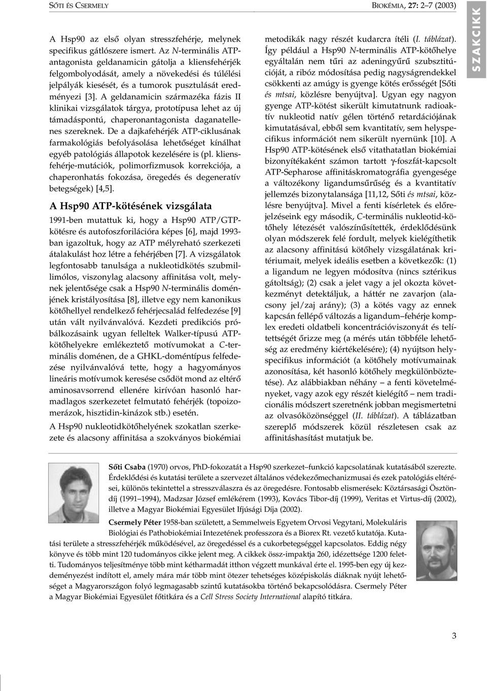 A geldanamicin származéka fázis II klinikai vizsgálatok tárgya, prototípusa lehet az új támadáspontú, chaperonantagonista daganatellenes szereknek.
