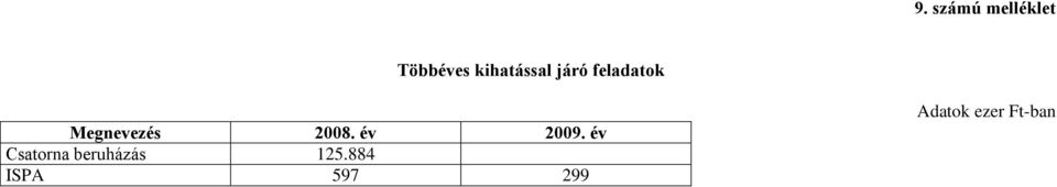 Megnevezés 2008. év 2009.