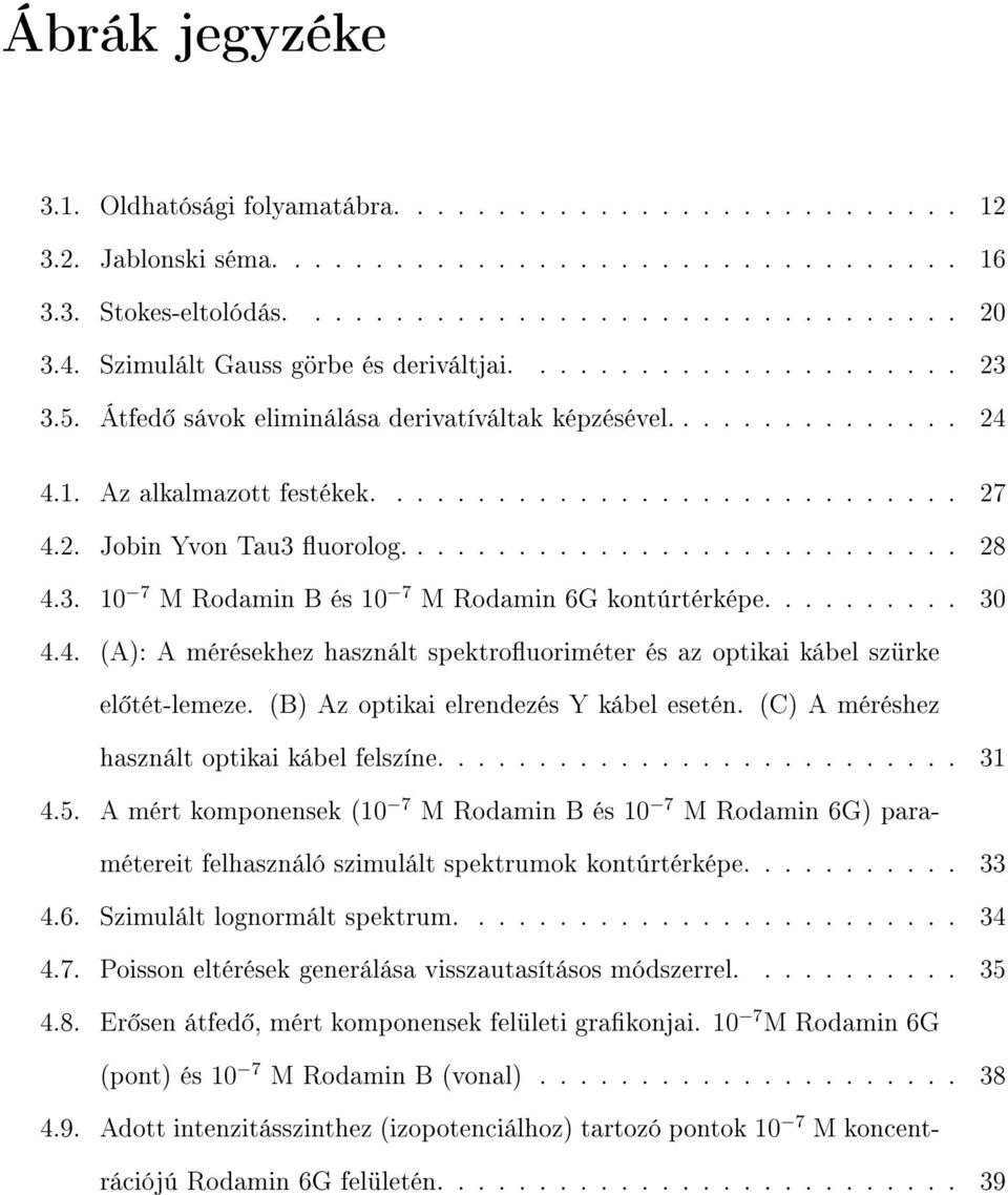 ........................... 28 4.3. 10 7 M Rodamin B és 10 7 M Rodamin 6G kontúrtérképe.......... 30 4.4. (A): A mérésekhez használt spektrouoriméter és az optikai kábel szürke el tét-lemeze.