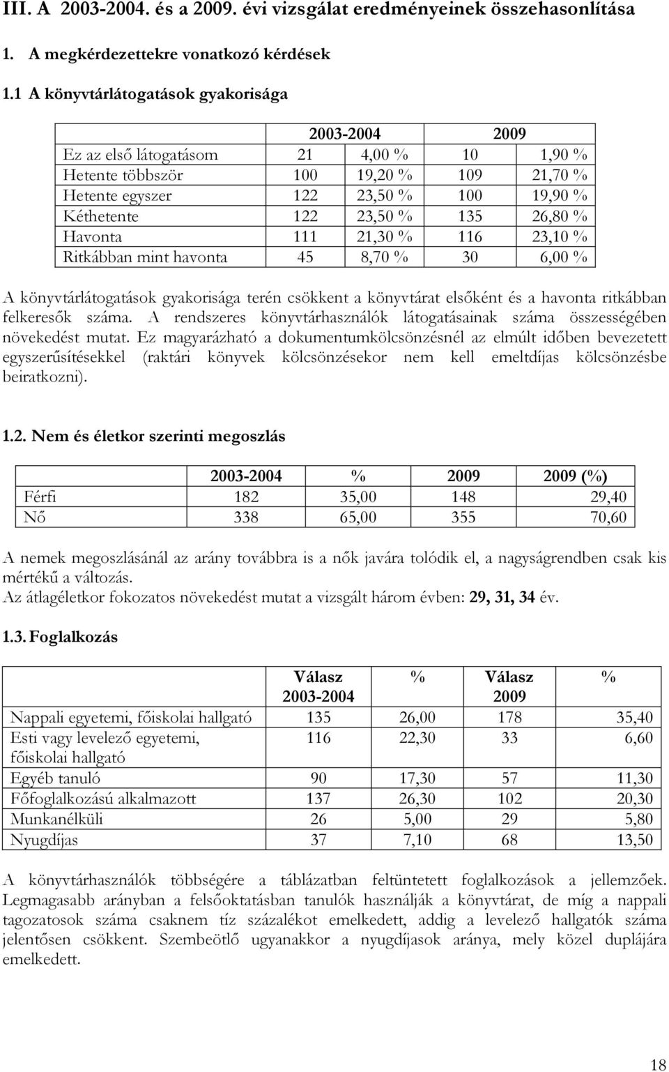 135 26,80 % Havonta 111 21,30 % 116 23,10 % Ritkábban mint havonta 45 8,70 % 30 6,00 % A könyvtárlátogatások gyakorisága terén csökkent a könyvtárat elsıként és a havonta ritkábban felkeresık száma.