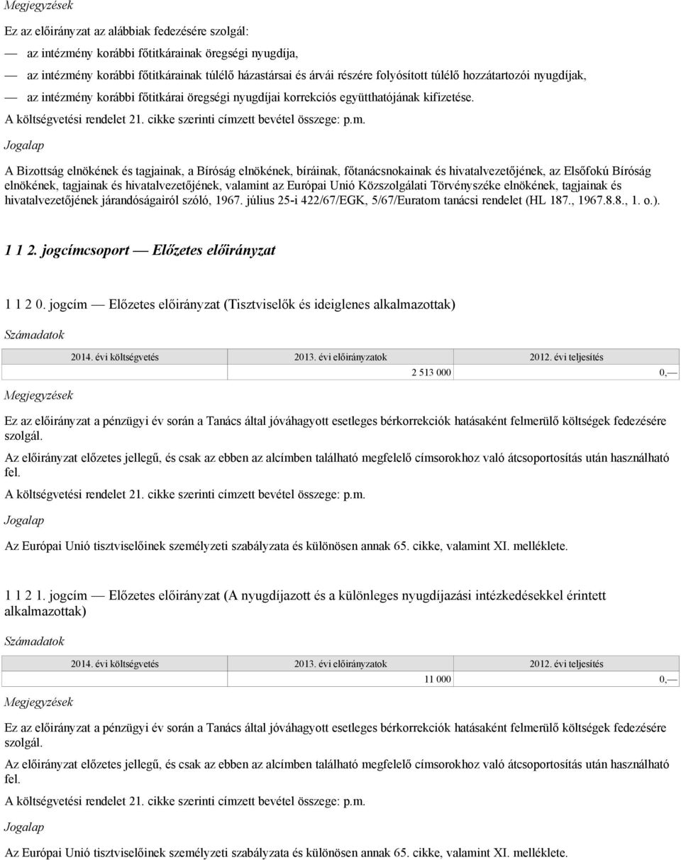 A Bizottság elnökének és tagjainak, a Bíróság elnökének, bíráinak, főtanácsnokainak és hivatalvezetőjének, az Elsőfokú Bíróság elnökének, tagjainak és hivatalvezetőjének, valamint az Európai Unió