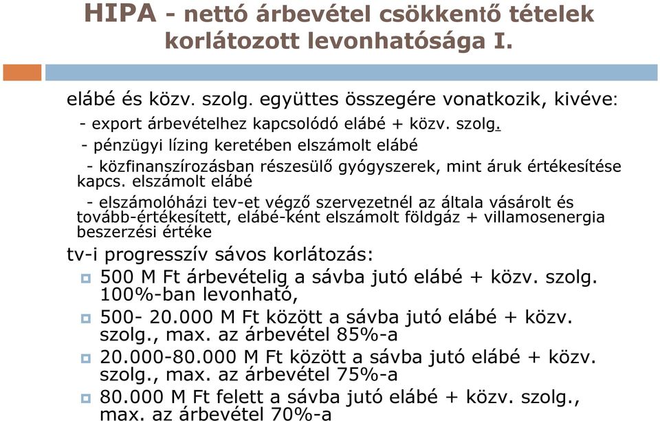 - pénzügyi lízing keretében elszámolt elábé - közfinanszírozásban részesülő gyógyszerek, mint áruk értékesítése kapcs.