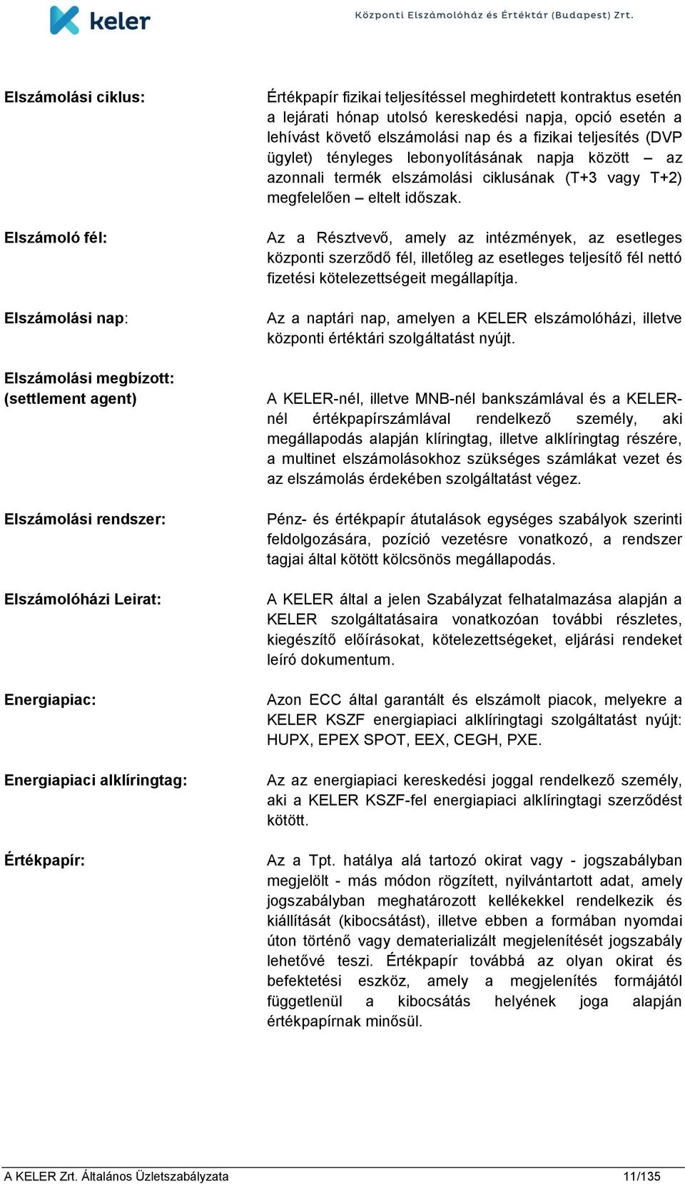 tényleges lebonyolításának napja között az azonnali termék elszámolási ciklusának (T+3 vagy T+2) megfelelően eltelt időszak.