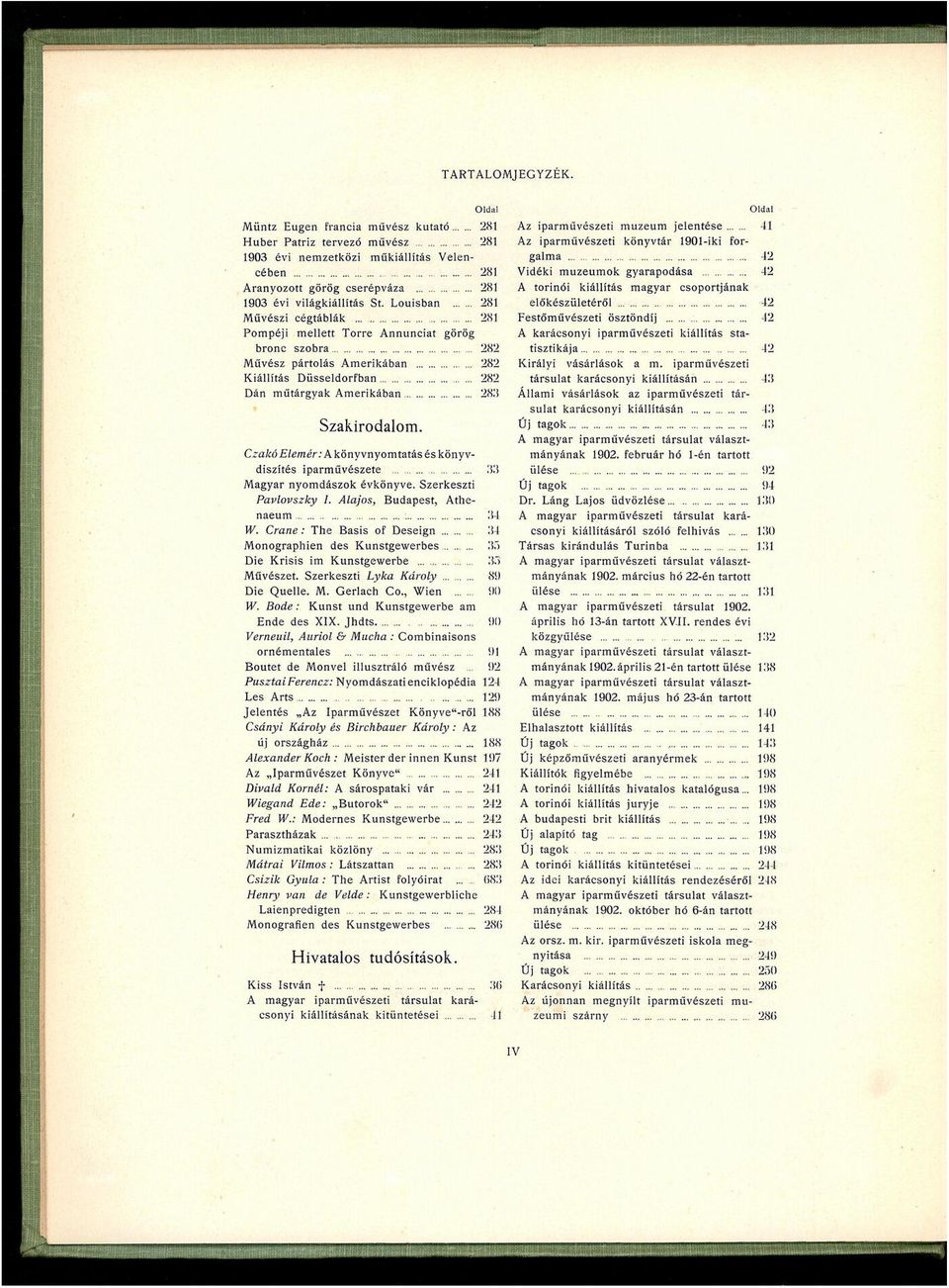 Czakó Elemér: A könyvnyomtatás és könyvdiszítés iparművészete 33 Magyar nyomdászok évkönyve. Szerkeszti Pavlovszky 1. Alajos, Budapest, Athenaeum : 34 W.