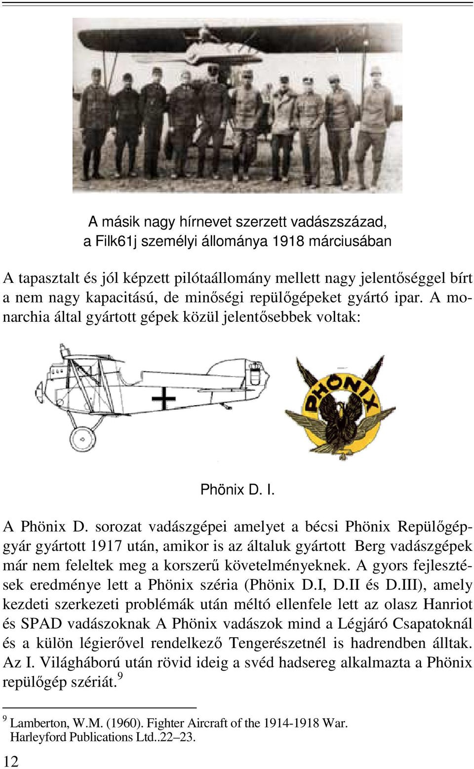 sorozat vadászgépei amelyet a bécsi Phönix Repülıgépgyár gyártott 1917 után, amikor is az általuk gyártott Berg vadászgépek már nem feleltek meg a korszerő követelményeknek.