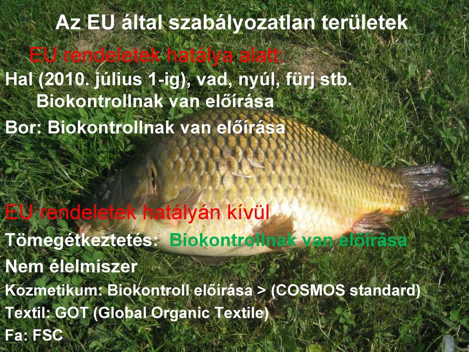 Biokontrollnak van előírása Bor: Biokontrollnak van előírása EU rendeletek hatályán kívül