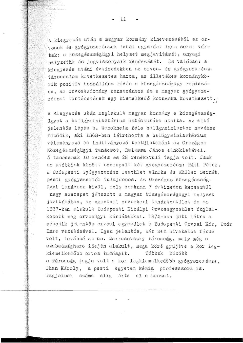 .esz- társadaol k~vetkezetes harca, az ietékes kormánykörök pozitiv ozzáása x-évén a küzegészségügy rendezése, HZ o.rv o8 ~u.