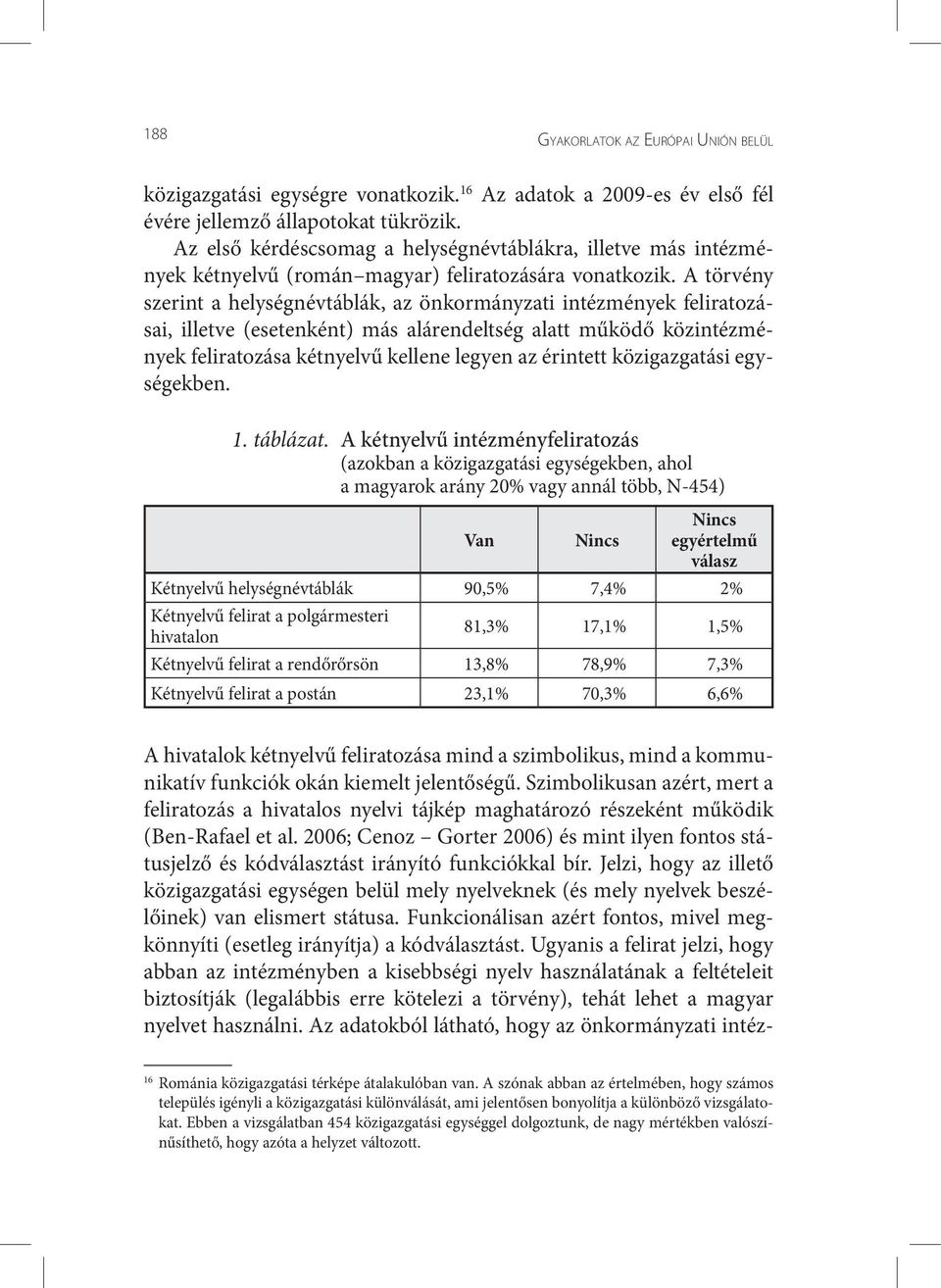 A törvény szerint a helységnévtáblák, az önkormányzati intézmények feliratozásai, illetve (esetenként) más alárendeltség alatt működő közintézmények feliratozása kétnyelvű kellene legyen az érintett