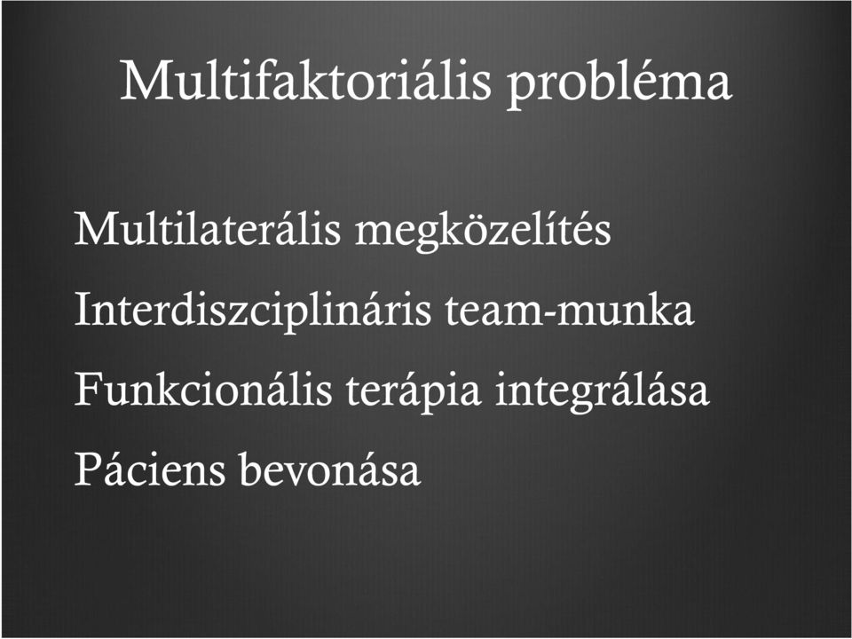 Interdiszciplináris team-munka