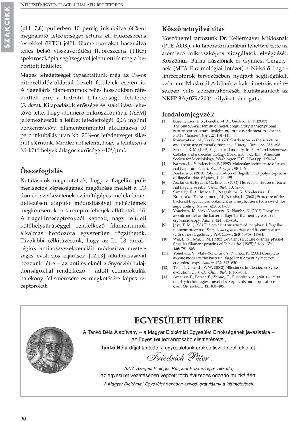 Magas lefedettséget tapasztaltunk még az 1%-os nitrocellulóz-oldattal kezelt felületek esetén is. A flagelláris filamentumok teljes hosszukban ráfeküdtek erre a hidrofil tulajdonságú felületre (5.