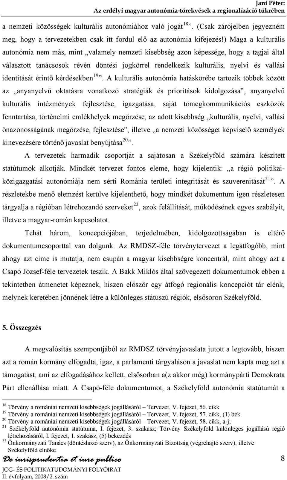 identitását érintő kérdésekben 19.