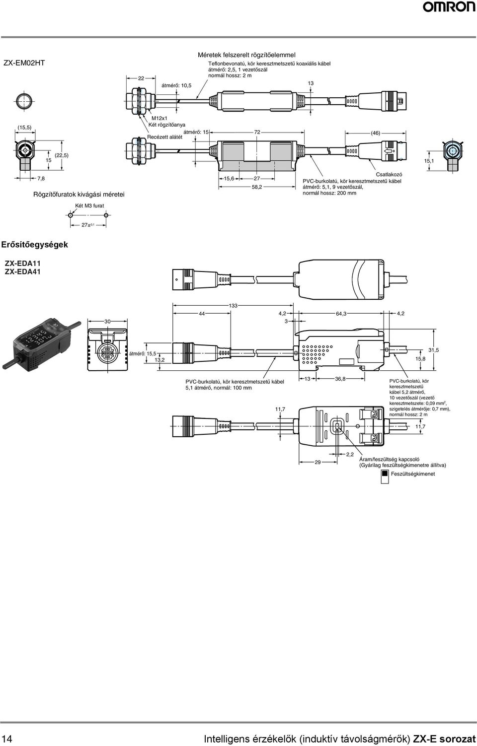 ZX-EDA, 6,, átmérő: 5,5, 5,8,5 5, átmérő, normál: mm,7 6,8 PVC-burkolatú, kör keresztmetszetű kábel 5, átmérő, vezetőszál (vezető keresztmetszete:,9 mm, szigetelés