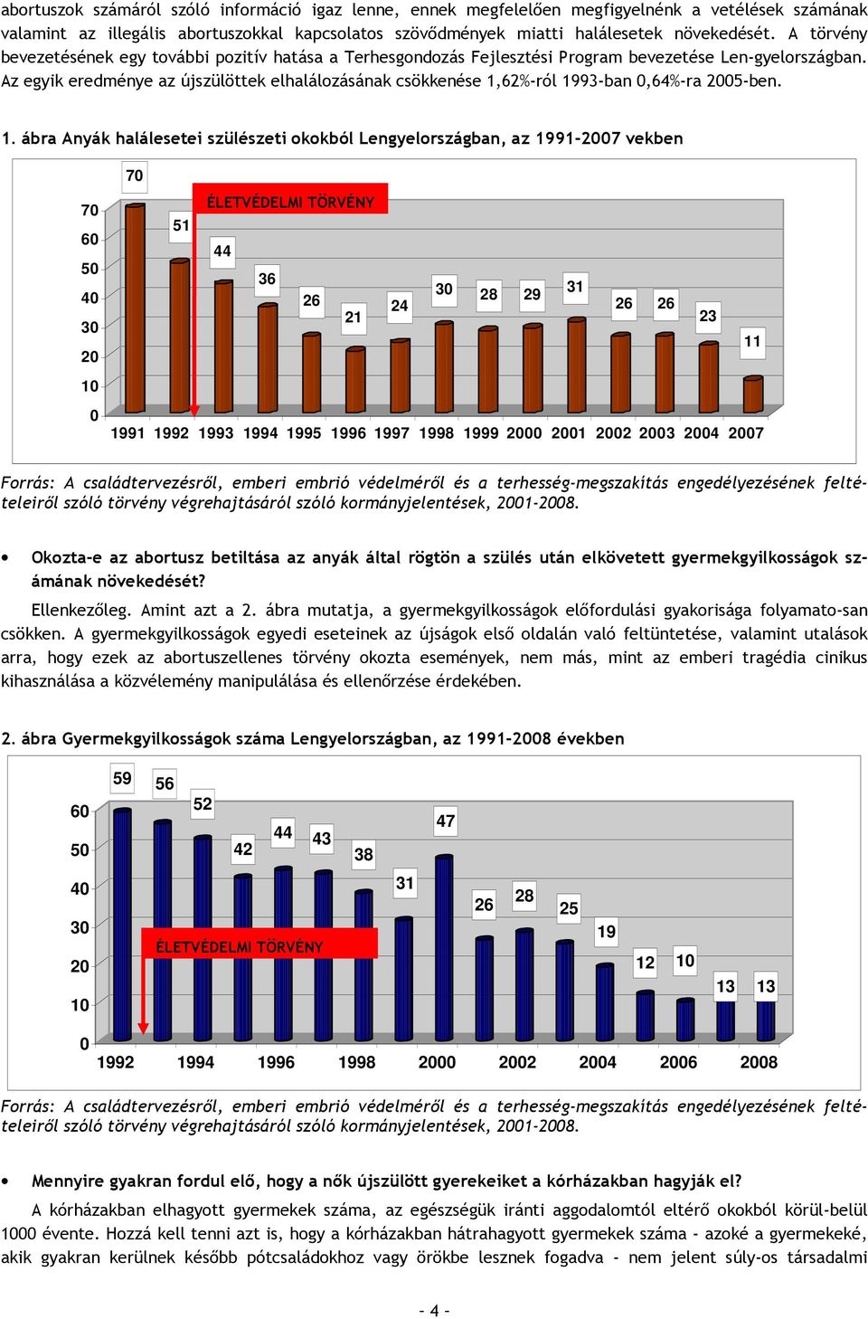 Az egyik eredménye az újszülöttek elhalálozásának csökkenése 1,