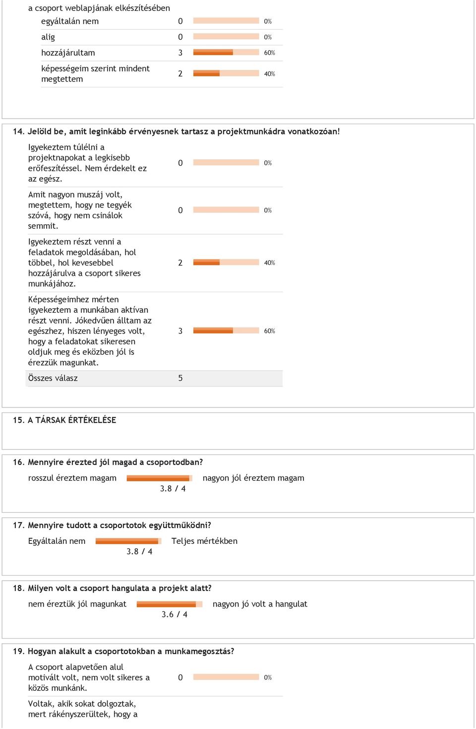 Igyekeztem részt venni a feladatok megoldásában, hol többel, hol kevesebbel hozzájárulva a csoport sikeres munkájához. Képességeimhez mérten igyekeztem a munkában aktívan részt venni.