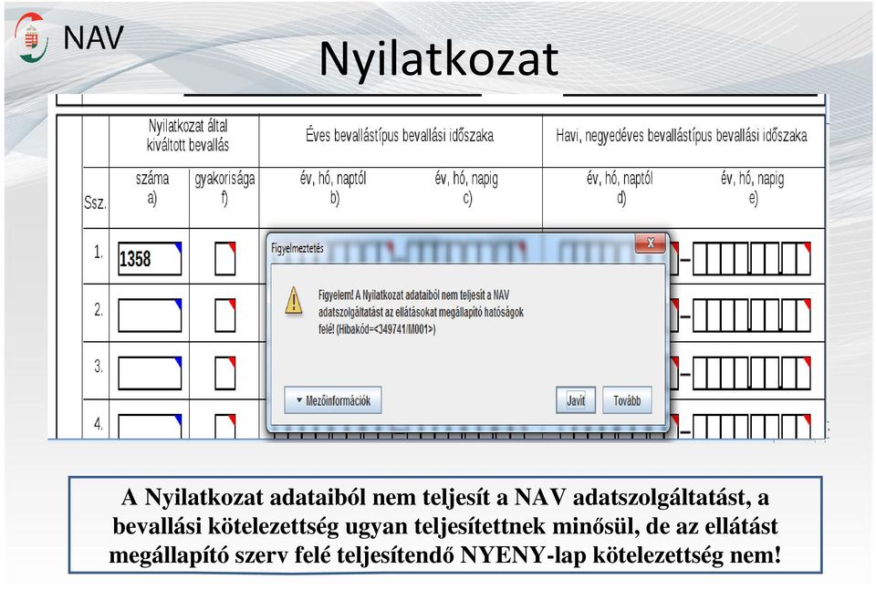 ugyan teljesítettnek minősül, de az ellátást