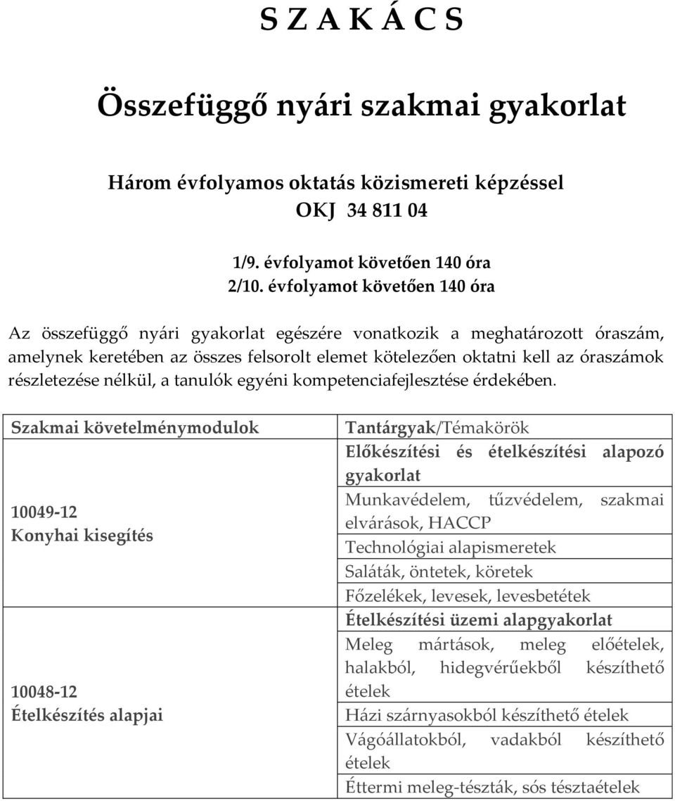 nélkül, a tanulók egyéni kompetenciafejlesztése érdekében.