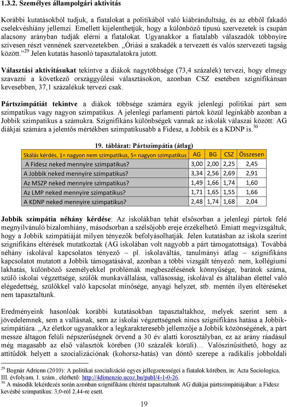 Óriási a szakadék a tervezett és valós szervezeti tagság között. 29 Jelen kutatás hasonló tapasztalatokra jutott.