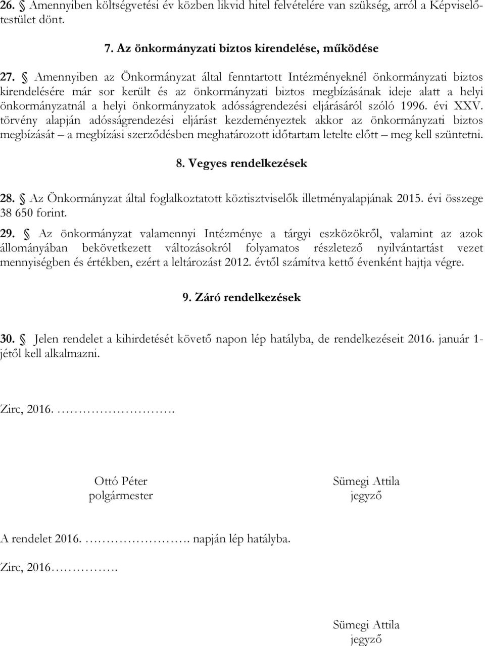 önkormányzatok adósságrendezési eljárásáról szóló 1996. évi XXV.