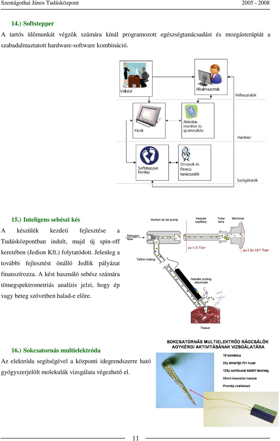 ) folytatódott. Jelenleg a Nitrogen flow p=1.5 Torr p=1.5 10-5 Torr további fejlesztést önálló Jedlik pályázat Teflon tubing finanszírozza.