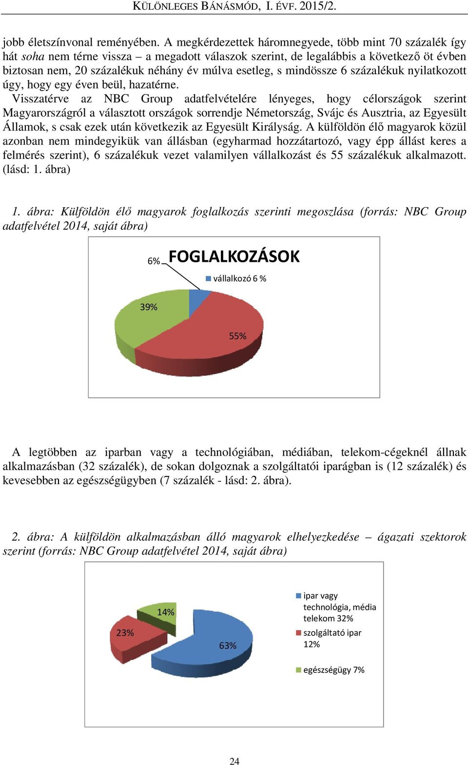 s mindössze 6 százalékuk nyilatkozott úgy, hogy egy éven beül, hazatérne.