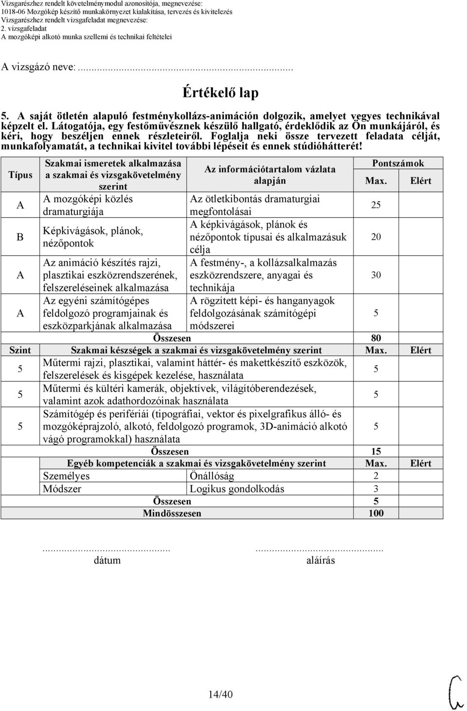 Foglalja neki össze tervezett feladata célját, munkafolyamatát, a technikai kivitel további lépéseit és ennek stúdióhátterét!