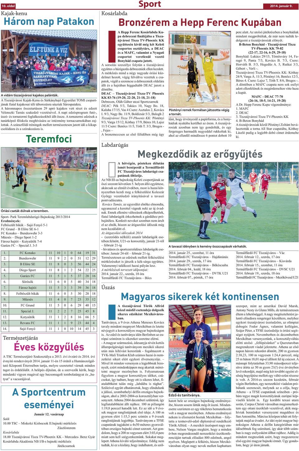 A háromnapos összetartáson 29 apró kajakos vett részt és edzett Velenszki Tamás szakedző vezetésével. A napi edzésprogram futó-, úszó- és tornatermi foglalkozásokból állt össze.