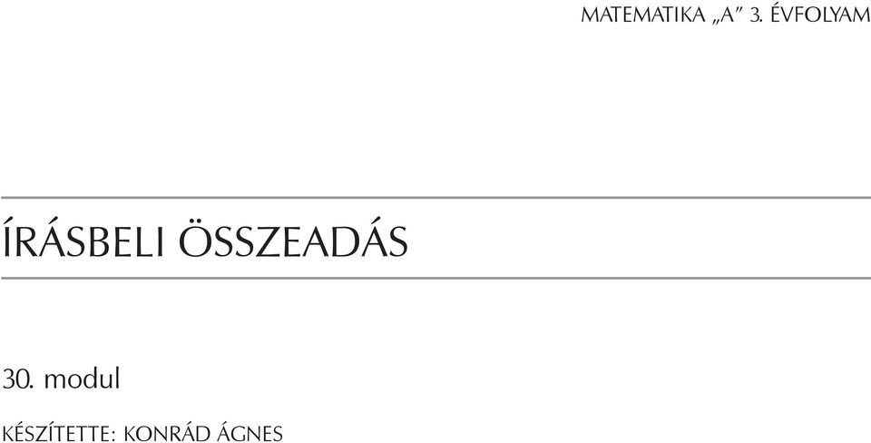 ÖSSZEADÁS 30.