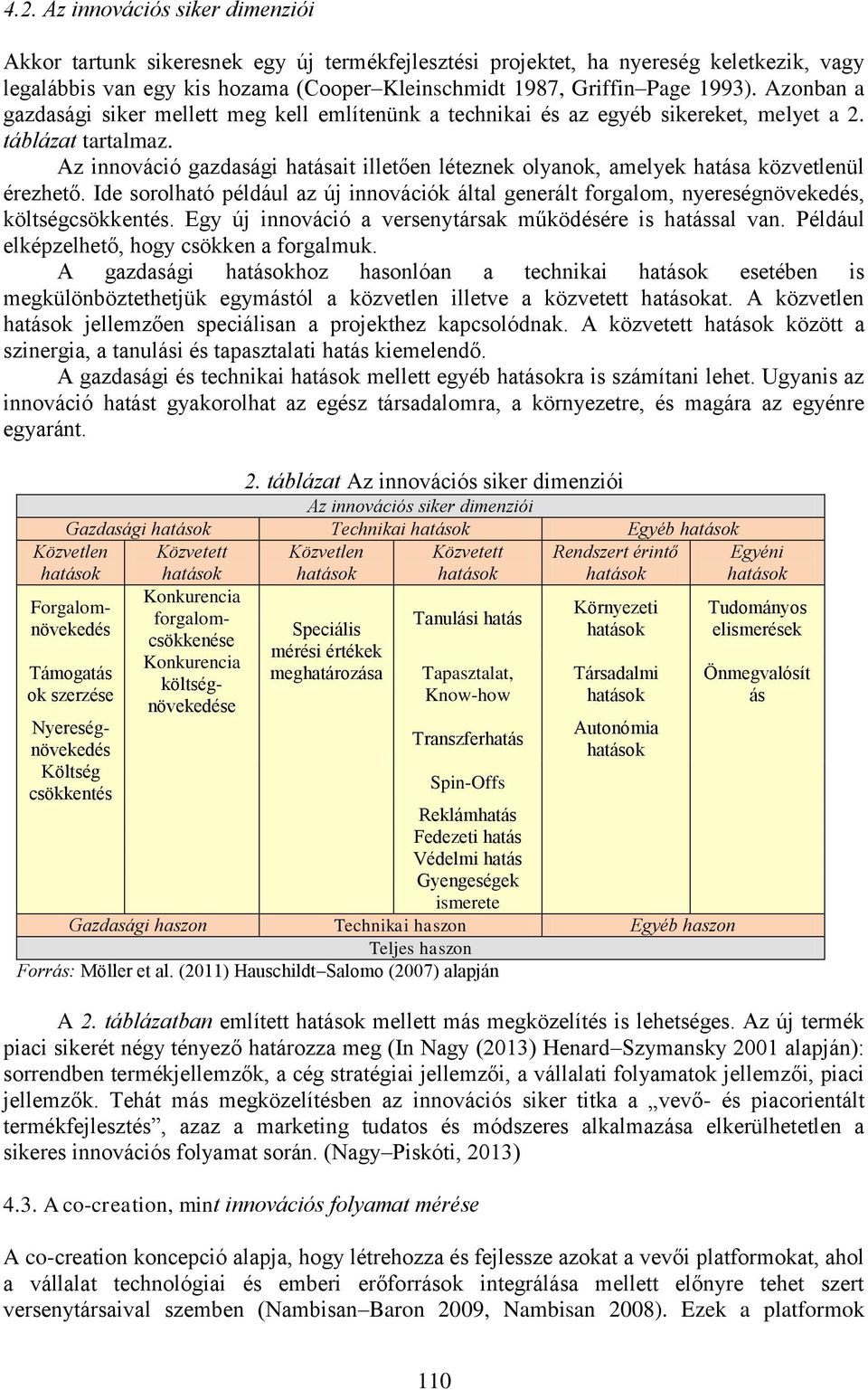 Az innováció gazdasági hatásait illetően léteznek olyanok, amelyek hatása közvetlenül érezhető. Ide sorolható például az új innovációk által generált forgalom, nyereségnövekedés, költségcsökkentés.