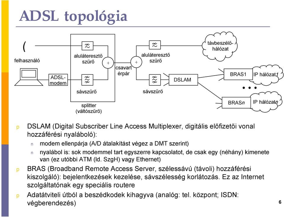 modemmel tart egyszerre kacsolatot, de csak egy (néhány) kimenete van (ez utóbbi ATM (ld.