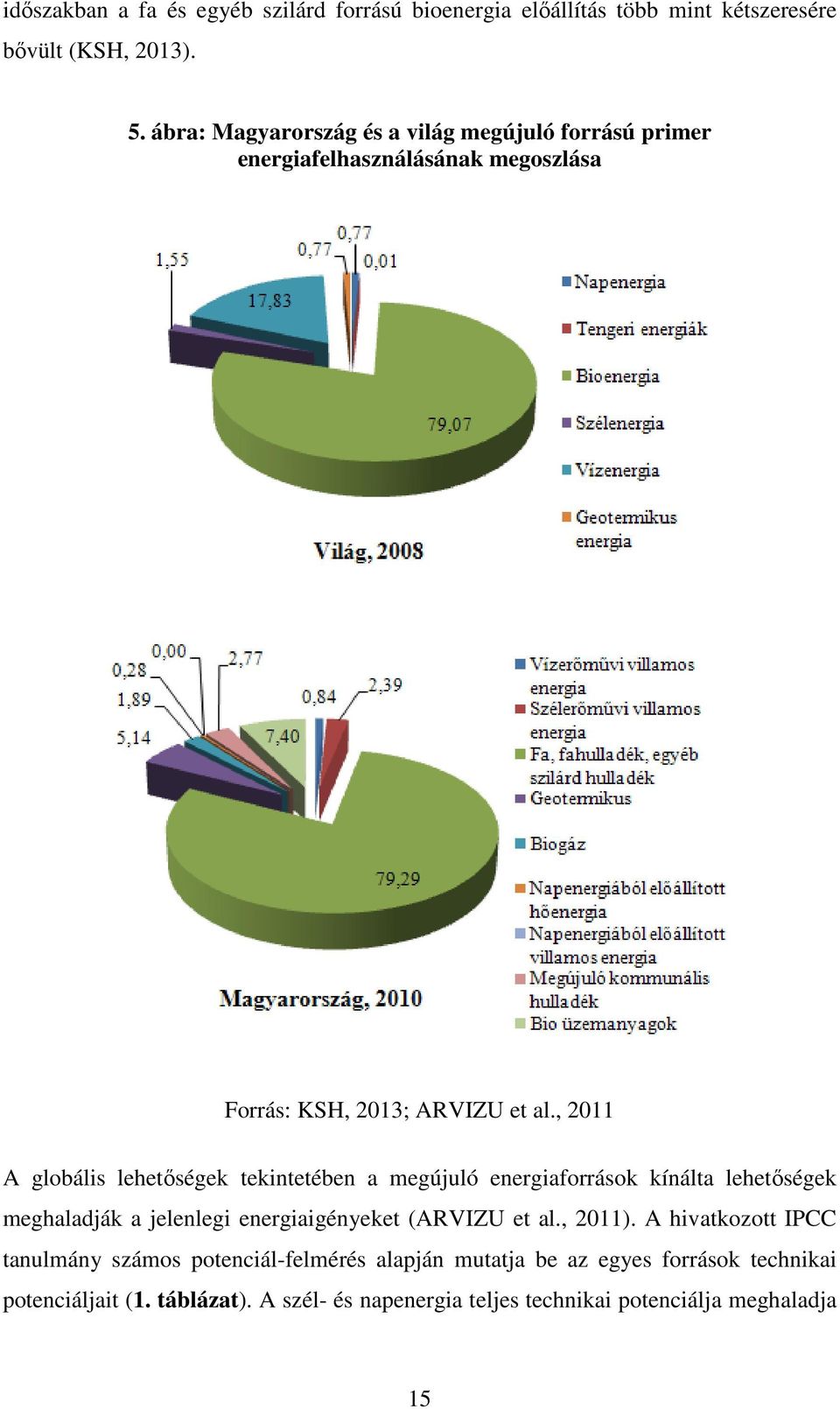 , 2011 A globális lehetőségek tekintetében a megújuló energiaforrások kínálta lehetőségek meghaladják a jelenlegi energiaigényeket (ARVIZU et al.