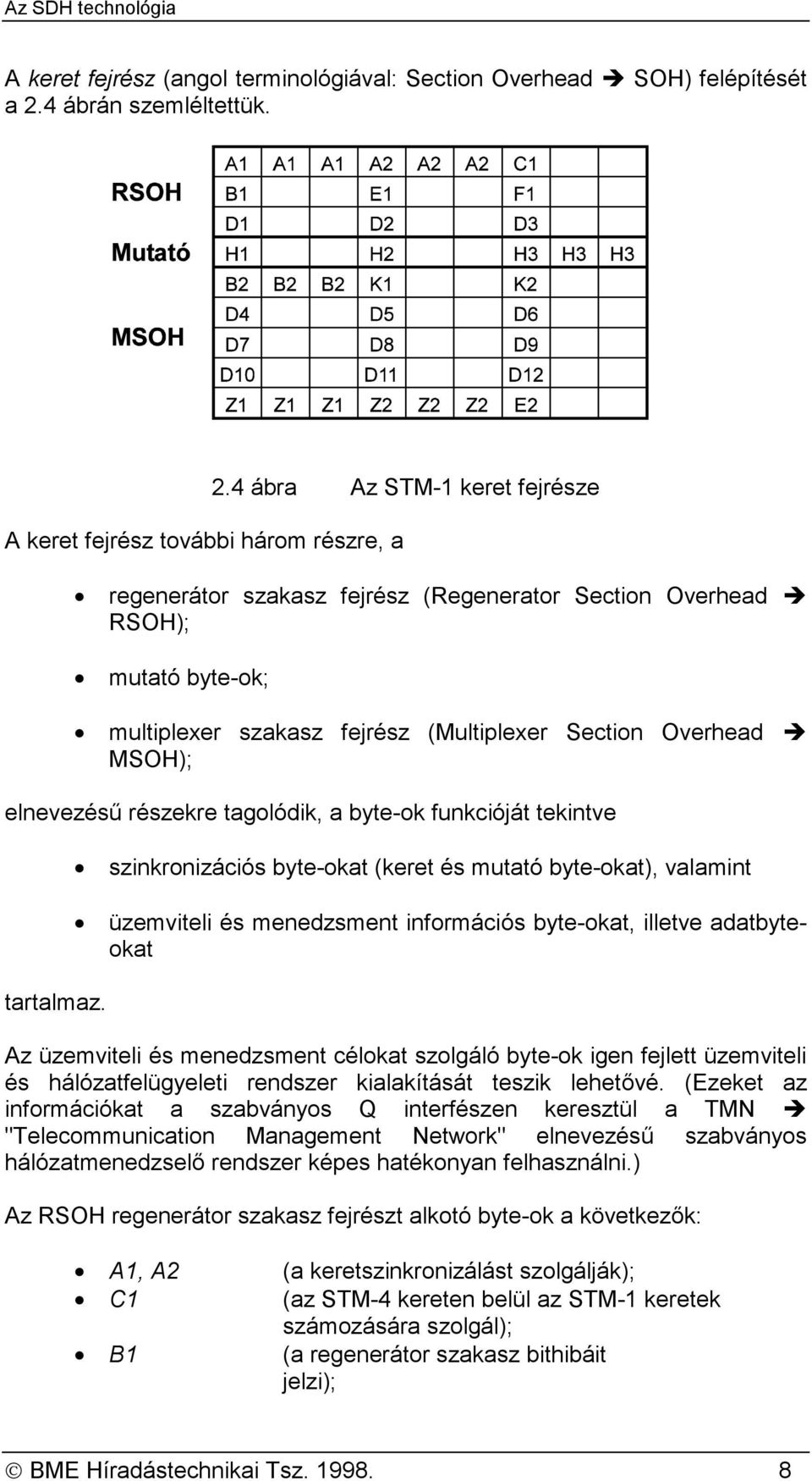 tagolódik, a byte-ok funkcióját tekintve tartalmaz.
