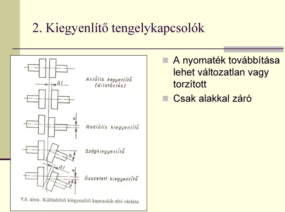 nyomaték továbbítása lehet