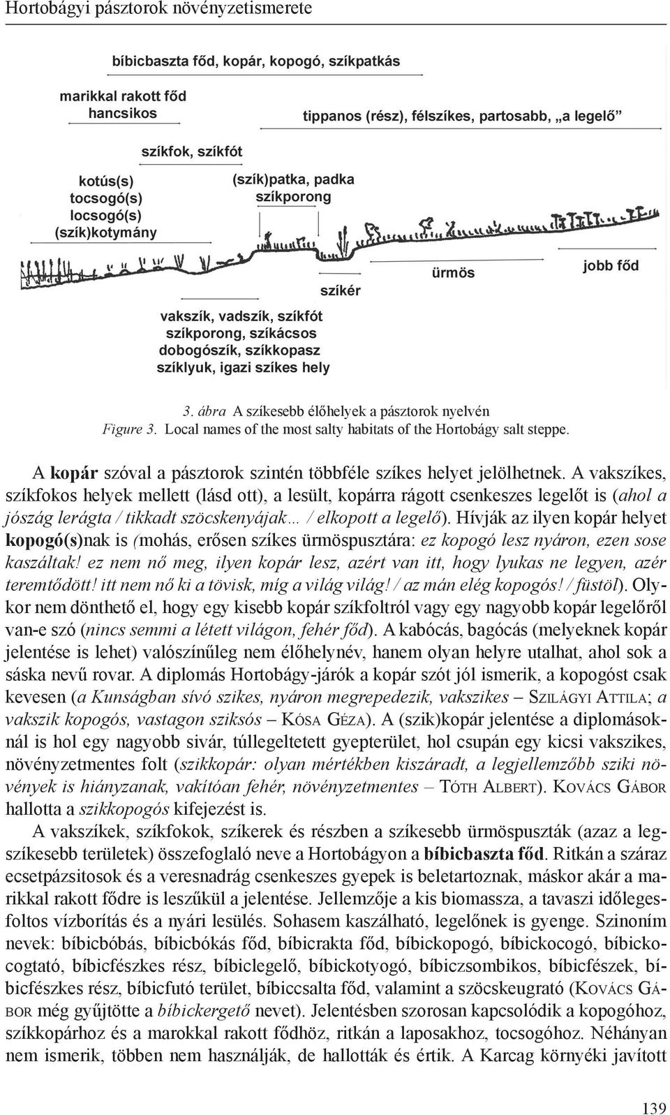 A vakszíkes, szíkfokos helyek mellett (lásd ott), a lesült, kopárra rágott csenkeszes legelőt is (ahol a jószág lerágta / tikkadt szöcskenyájak / elkopott a legelő).