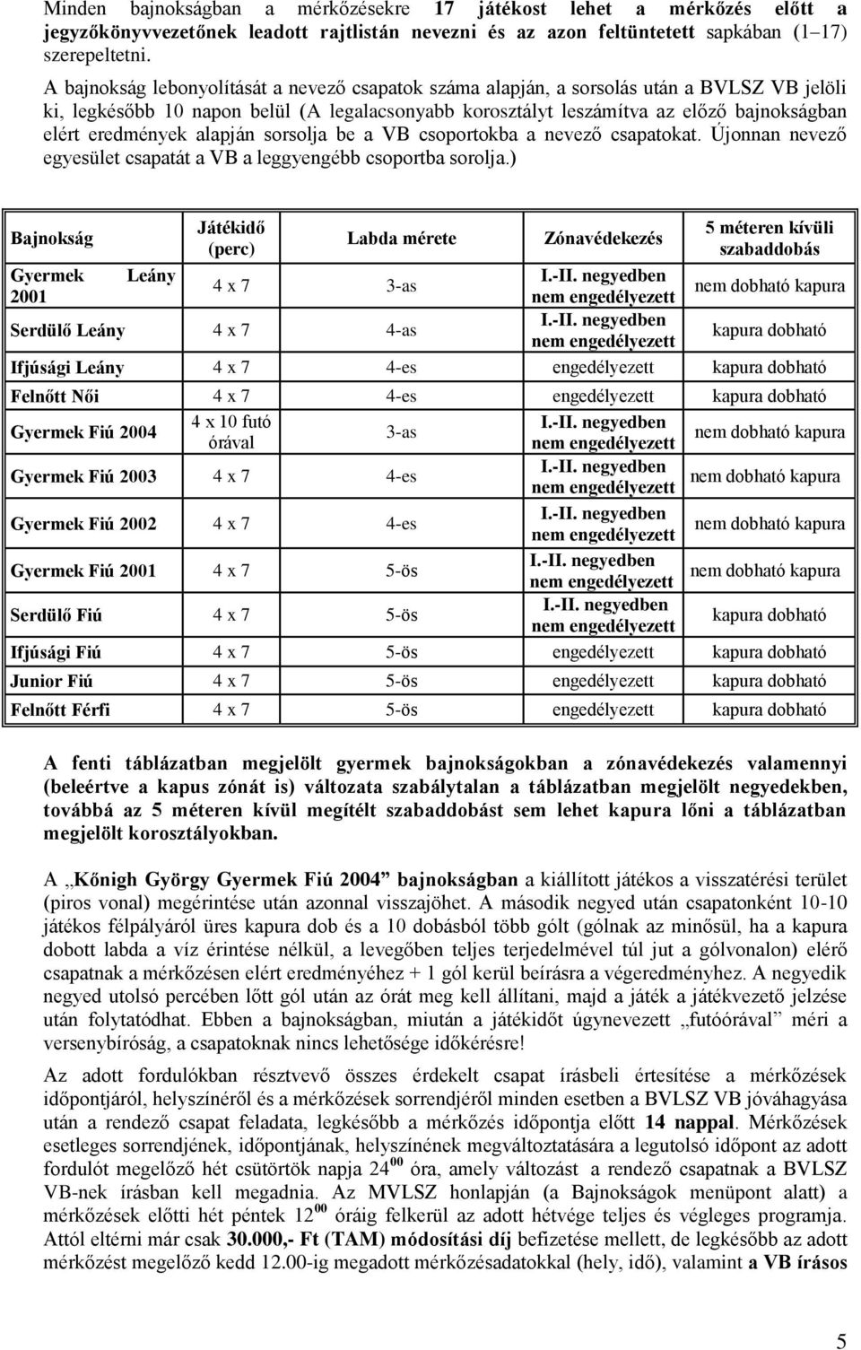 eredmények alapján sorsolja be a VB csoportokba a nevező csapatokat. Újonnan nevező egyesület csapatát a VB a leggyengébb csoportba sorolja.