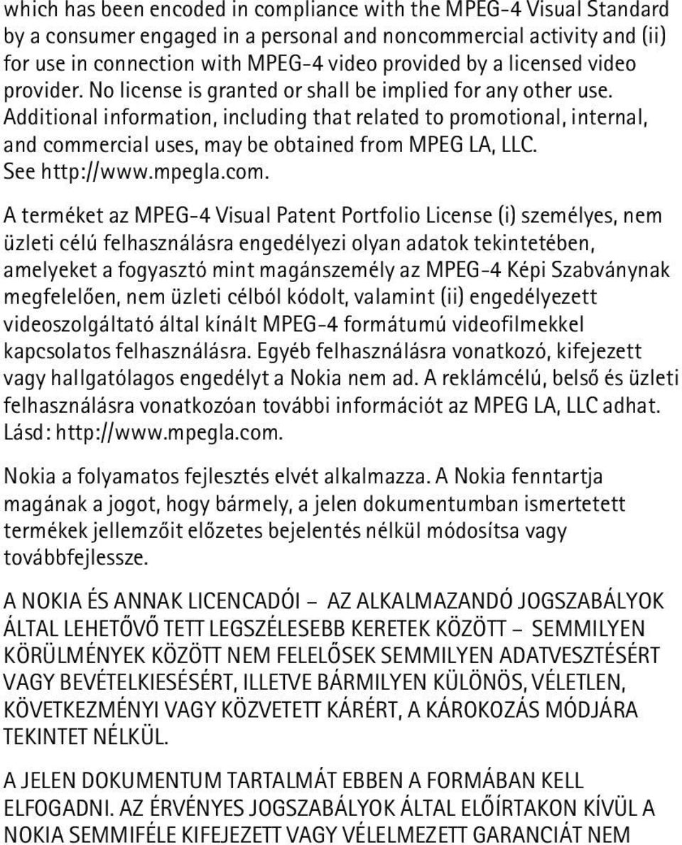 Additional information, including that related to promotional, internal, and comm