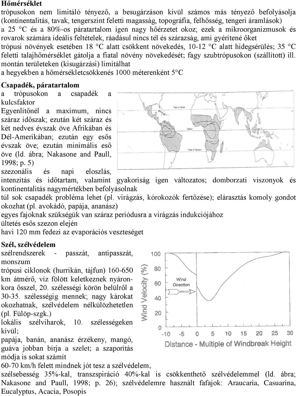 alatt csökkent növekedés, 10-12 C alatt hidegsérülés; 35 C feletti talajhőmérséklet gátolja a fiatal növény növekedését; fagy szubtrópusokon (szállított) ill.