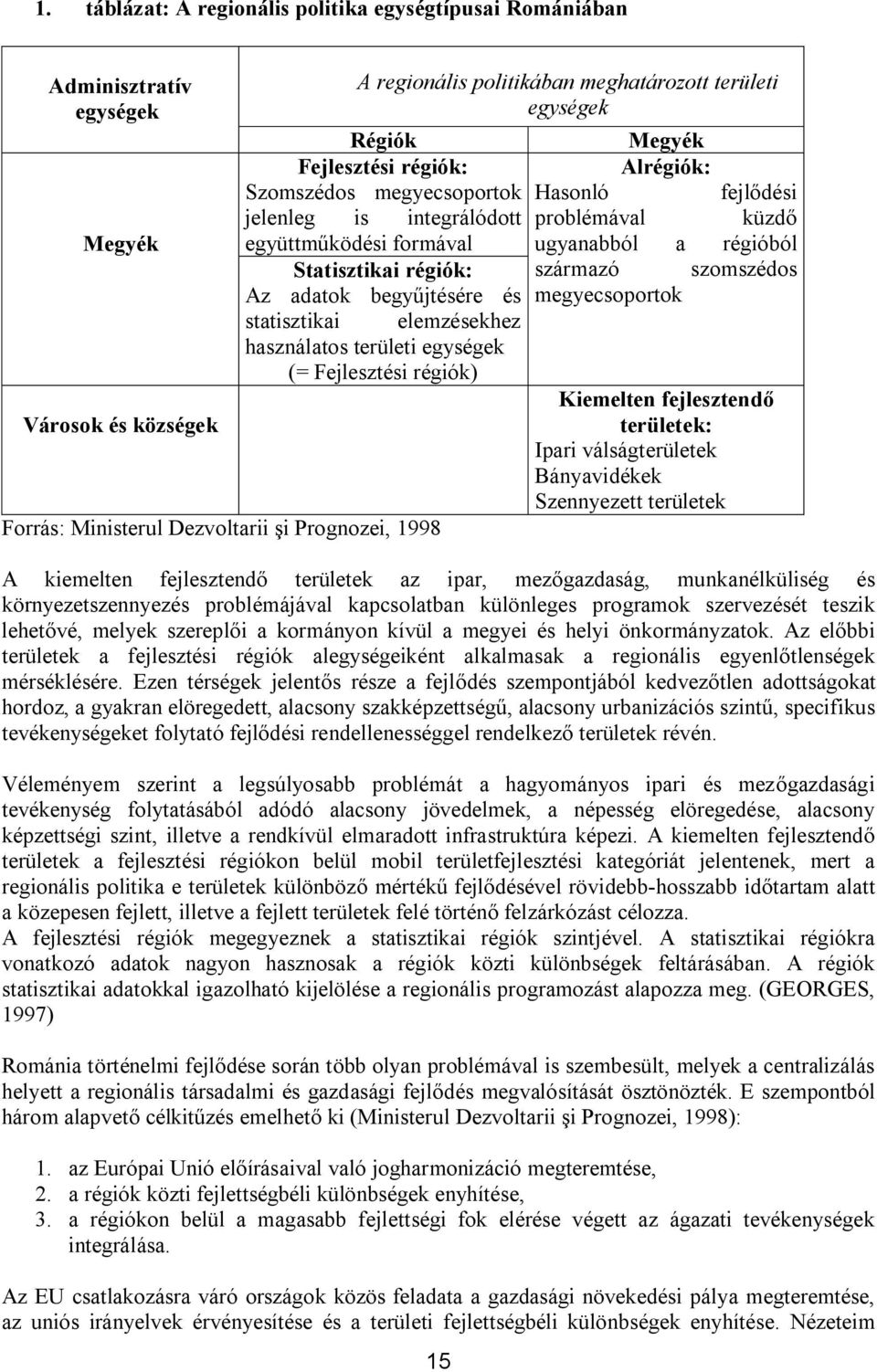 megyecsoportok statisztikai elemzésekhez használatos területi egységek (= Fejlesztési régiók) Kiemelten fejlesztendő Városok és községek területek: Ipari válságterületek Bányavidékek Szennyezett