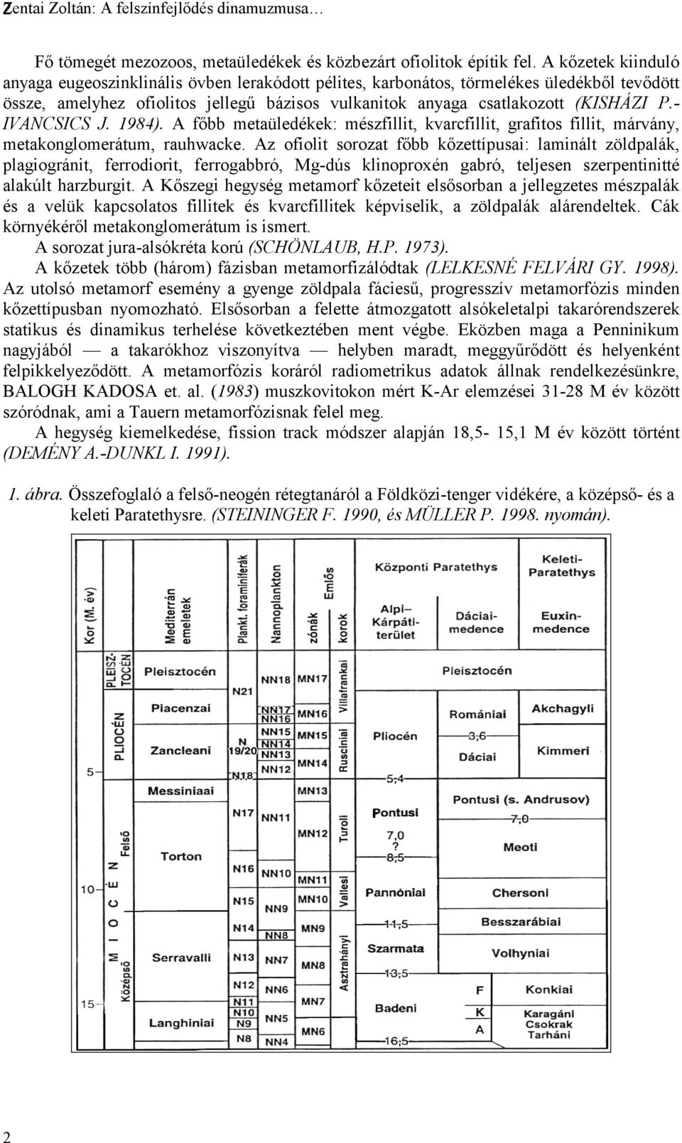 - IVANCSICS J. 1984). A főbb metaüledékek: mészfillit, kvarcfillit, grafitos fillit, márvány, metakonglomerátum, rauhwacke.
