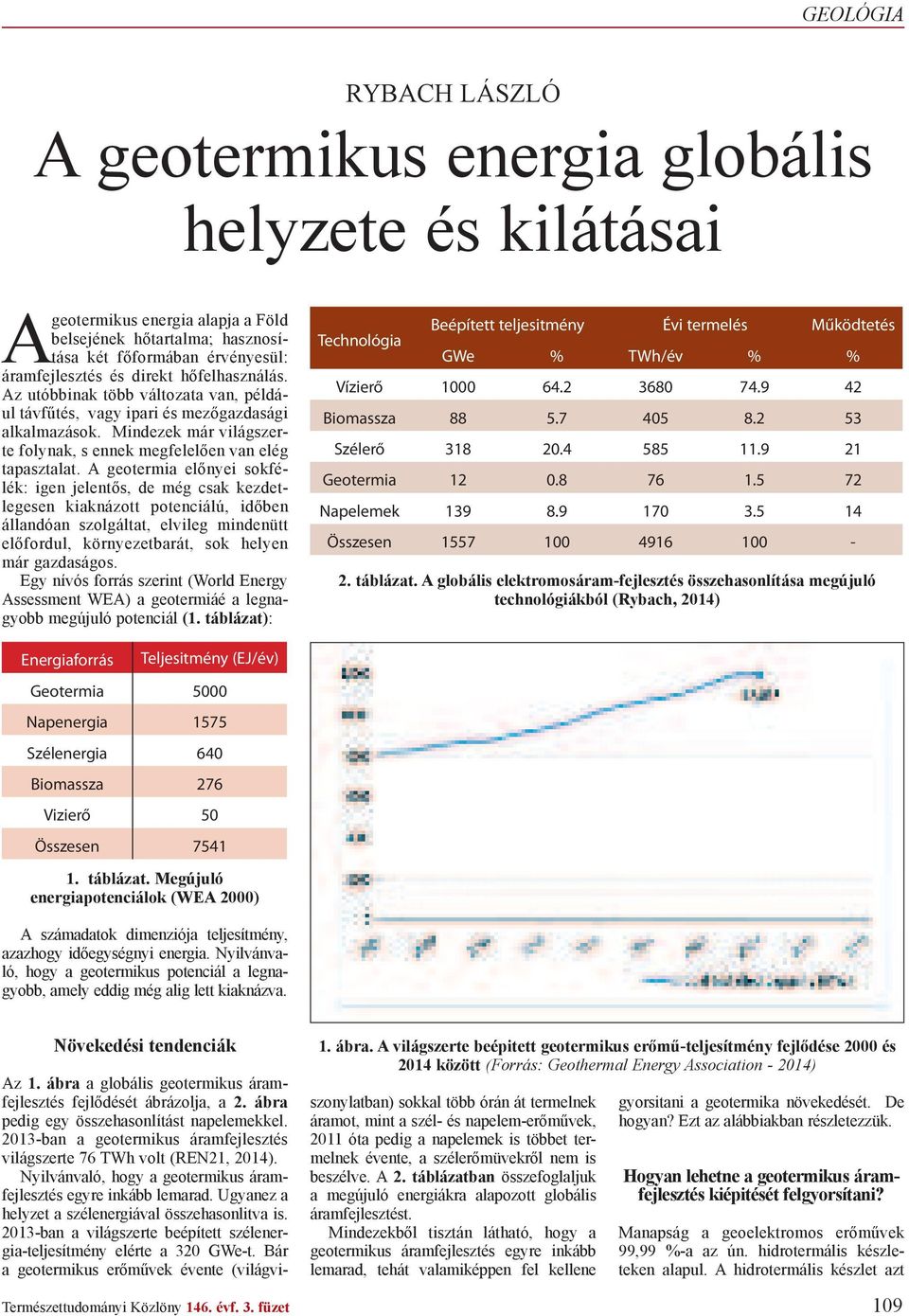 A geotermia el nyei sokfélék: igen jelent s, de még csak kezdetlegesen kiaknázott potenciálú, id ben állandóan szolgáltat, elvileg mindenütt el fordul, környezetbarát, sok helyen már gazdaságos.