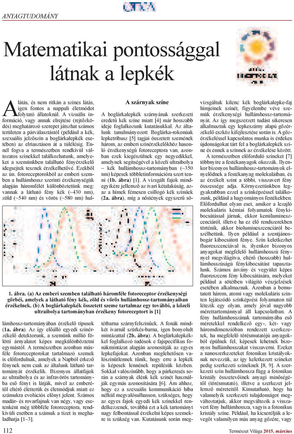 elriasztáson át a túlélésig. Ennél fogva a természetben rendkívül változatos színekkel találkozhatunk, amelyeket a szemünkben található fényérzékel idegsejtek tesznek érzékelhet vé. Ezekb l az ún.