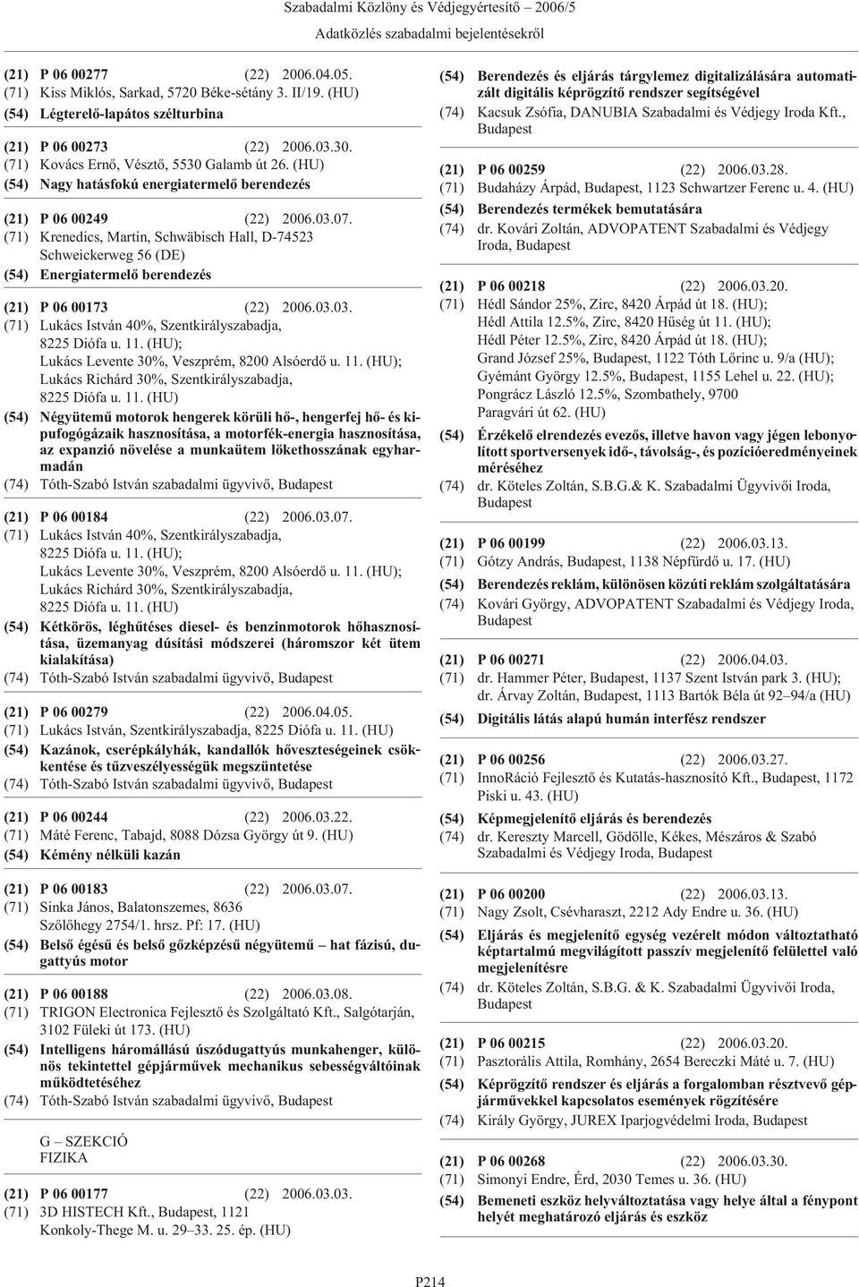 11. (HU); Lukács Levente 30%, Veszprém, 8200 Alsóerdõ u. 11.